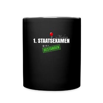 1. Staatsexamen Medizin - Tasse einfarbig - Schwarz - Vorne