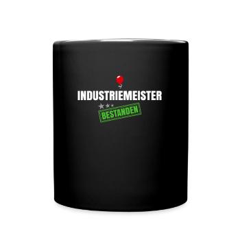 Industriemeister Bestanden - Tasse einfarbig - Schwarz - Vorne