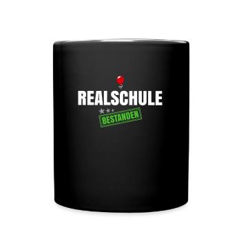 Realschule Bestanden - Tasse einfarbig - Schwarz - Vorne