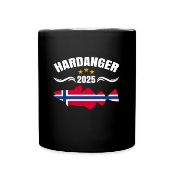 Norwegen Angeln 2025 Hardanger - Tasse einfarbig - Schwarz - Vorne