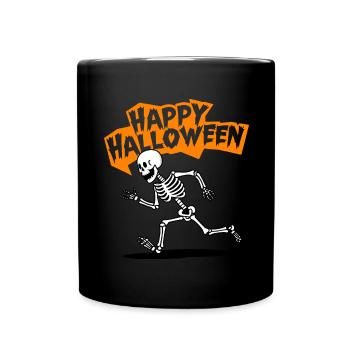 Happy Halloween Skeleton - Full Colour Mug - black - Front
