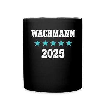 Wachmann 2025 Ausbildung Prüfung Sicherheitsdienst - Tasse einfarbig - Schwarz - Vorne