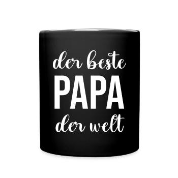 Bester Papa - Tasse einfarbig - Schwarz - Vorne