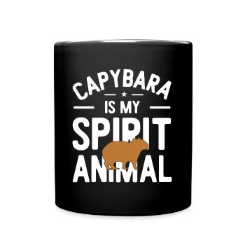 Capybara - Tasse einfarbig - Schwarz - Vorne