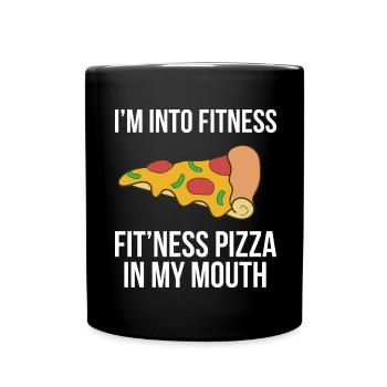 Pizza - Full Colour Mug - black - Front