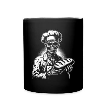 Zombie Bäcker gruseliger Bäcker - Tasse einfarbig - Schwarz - Vorne