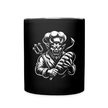 Diable au chapeau de boulanger - diablement bon boulanger - Mug uni - noir - Devant