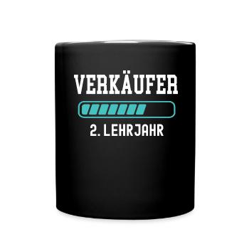 Verkäufer Ausbildung 2 Lehrjahr 2. Ausbildungsjahr - Tasse einfarbig - Schwarz - Vorne