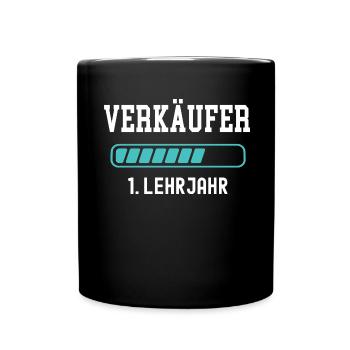 Verkäufer Ausbildung 1 Lehrjahr 1. Ausbildungsjahr - Tasse einfarbig - Schwarz - Vorne