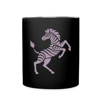 Zebra hooves high art piece silhouette - Full Colour Mug - black - Front