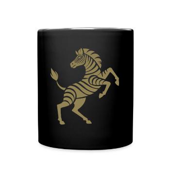Zebra hooves high art piece silhouette - Full Colour Mug - black - Front