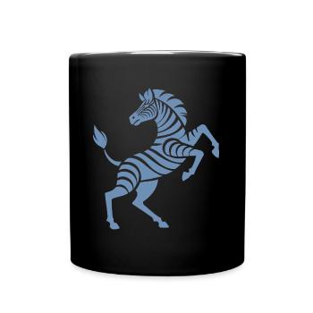 Zebra hooves high art piece silhouette - Full Colour Mug - black - Front