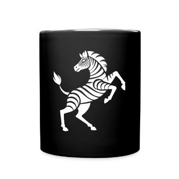 Zebra hooves high art piece silhouette - Full Colour Mug - black - Front