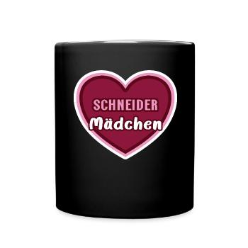 Schneider Mädchen Kind Schneiderin Azubi Nachwuchs - Tasse einfarbig - Schwarz - Vorne