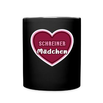 Schreiner Mädchen Schreinerin Azubine Meisterin - Tasse einfarbig - Schwarz - Vorne