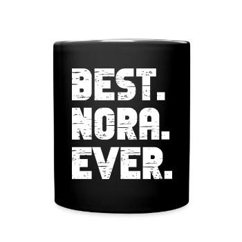 Best Nora Ever Retro Gift Saying Birthday - Full Colour Mug - black - Front