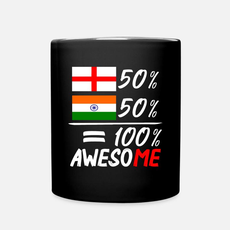 Half English Half Indian - Mug uni - noir