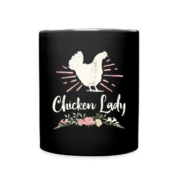 Crazy Chicken Lady - Full Colour Mug - black - Front