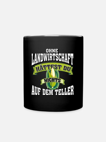 Geschenk für Landwirt - Tasse einfarbig - Schwarz