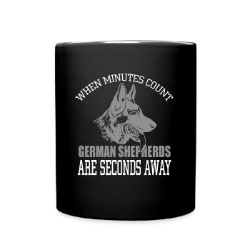Bergers allemands - Mug uni - noir - Devant