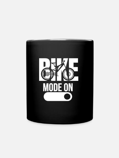 Bike Mode on Modus an Mountainbike - Tasse einfarbig - Schwarz