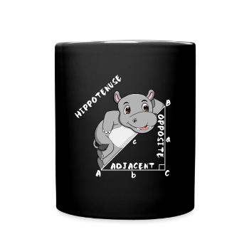 Hippotenuse Cool Fun Shirt Pythagoras Mathe Lovers - Tasse einfarbig - Schwarz - Vorne
