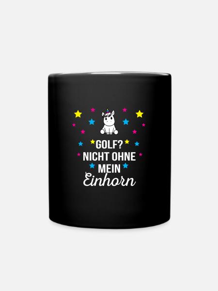 Golf Shirt · Zusammen · Einhorn Geschenk - Tasse einfarbig - Schwarz
