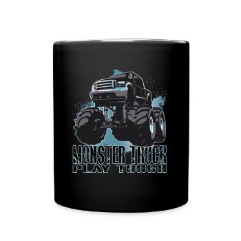 Monster truck, moteur, voiture, vitesse - Mug uni - noir - Devant
