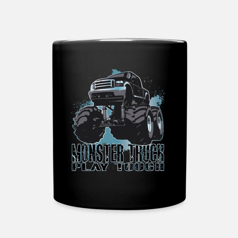 Monstertruck, motor,car,speed - Tasse einfarbig - Schwarz
