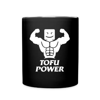 Tofu power - Vegan Power - Mug uni - noir - Devant