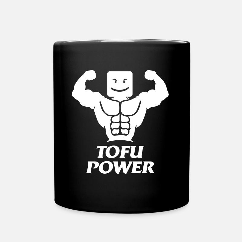 Tofu power - Vegan Power - Mug uni - noir