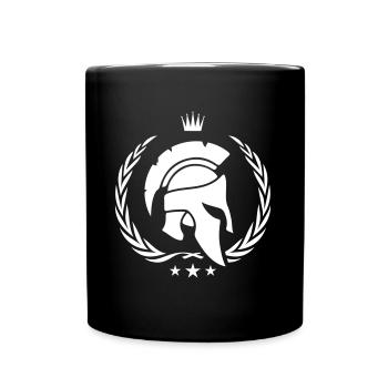 spartaner casque kranz - Mug uni - noir - Devant