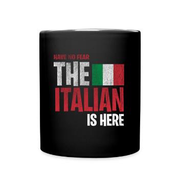 The Italian is here Italien Italia - Mug uni - noir - Devant