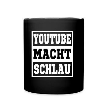 Youtube makes you smart - Full Colour Mug - black - Front
