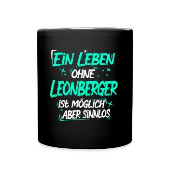 Leonberger - Tasse einfarbig - Schwarz - Vorne