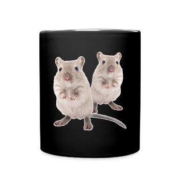 Rennmaus Gerbils Souris de course du désert - Mug uni - noir - Devant