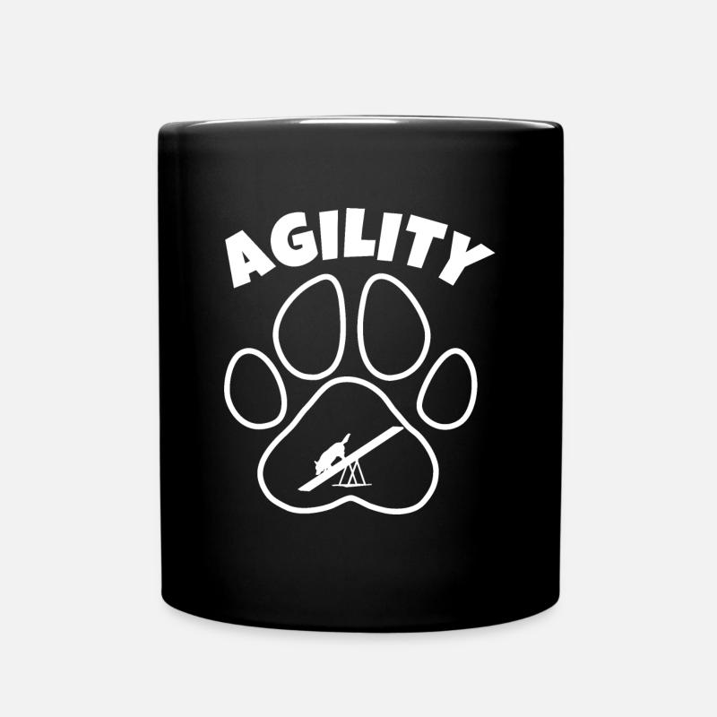 Agility Hundesport - Tasse einfarbig - Schwarz