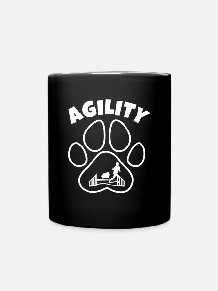 Agility Hundesport - Tasse einfarbig - Schwarz