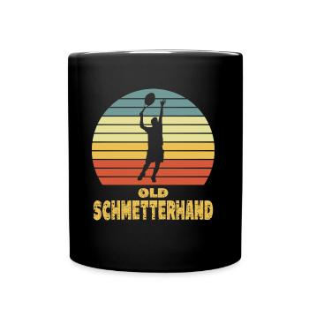 Old Schmetterhand Tennis - Tasse einfarbig - Schwarz - Vorne