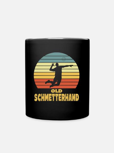 Old Schmetterhand Volleyball - Tasse einfarbig - Schwarz