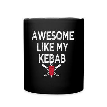Awesome like my kebab chef kebab - Full Colour Mug - black - Front