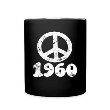 Signe de paix Paix Anniversaire de paix 1960 - Mug uni - noir - Devant