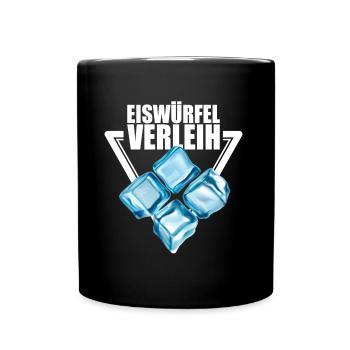 Eiswürfel Verleih - Tasse einfarbig - Schwarz - Vorne