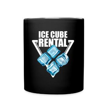 Eiswürfel Verleih - Tasse einfarbig - Schwarz - Vorne