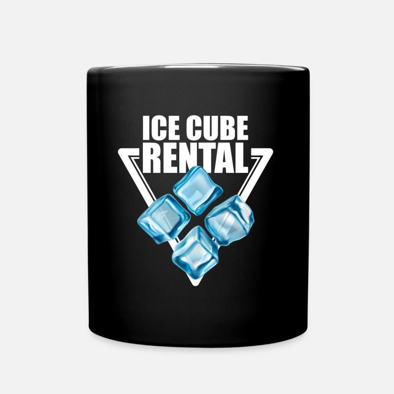 Eiswürfel Verleih - Tasse einfarbig - Schwarz