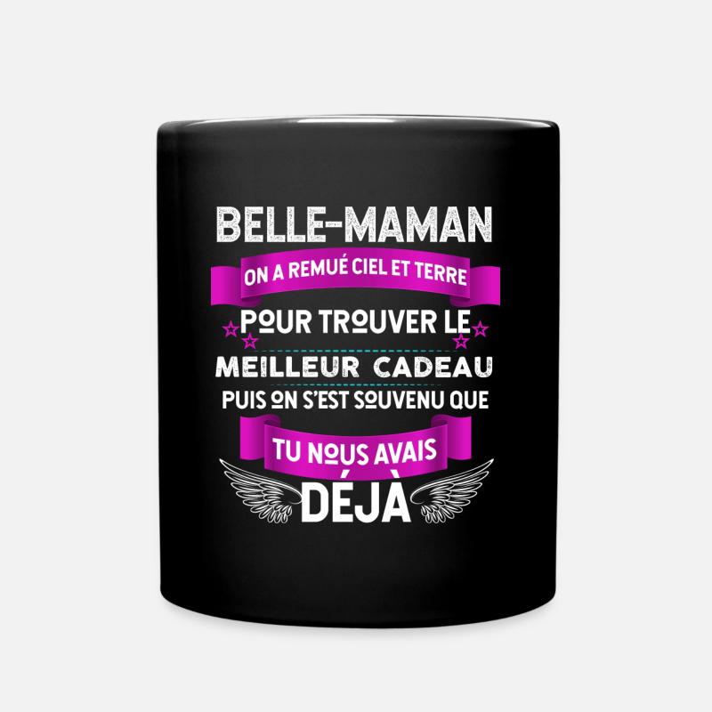 Belle-Mère idée Cadeau Humour Belle-maman - Mug uni - noir