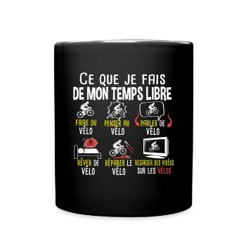 Vélo Vélos Cycliste Cyclisme Cadeau Triathlon BMX - Mug uni - noir - Devant