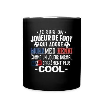 Mohamed Henni Football Foot Cadeau Homme T-shirt - Mug uni - noir - Devant