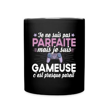 Gameuse Gaming Gamer Geek Jeux Vidéo Cadeau - Mug uni - noir - Devant