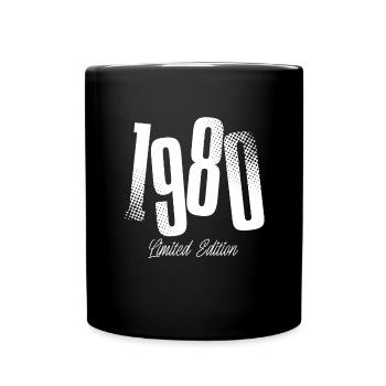 1980 Year of birth Year of construction born - Full Colour Mug - black - Front